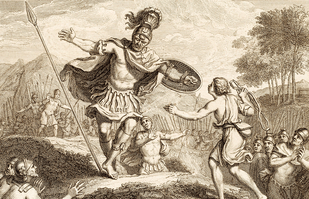 David fights Goliath